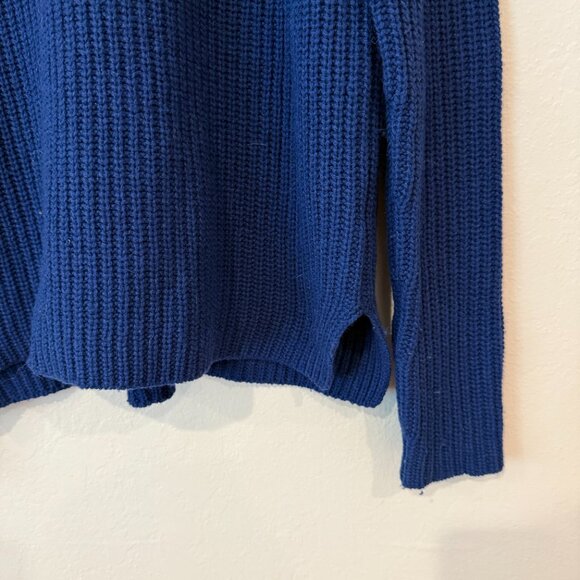 Dark Blue Wool High Neck Sweater | Vince | Sz L - Picture 2 of 7